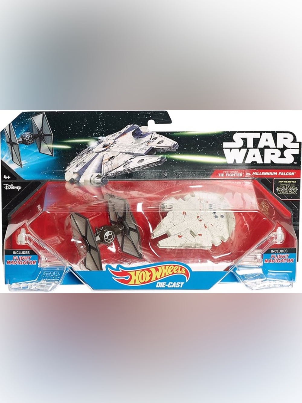 Hot Wheels Star Wars TIE Fighter vs Millennium Falcon Die-Cast Set New Sealed